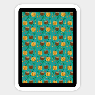 Tropical Drinks Pattern Sticker